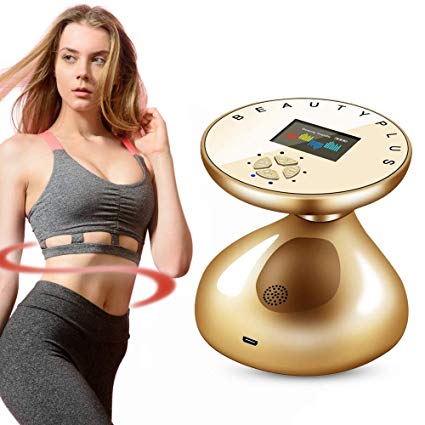 Radio Frequency Slimming & Skin Lifting Beauty Machine, Facial and Body Tightening Massager for Weight Loss & Improve Overall Skin USB Charging CE, FDA Approved (Gold)