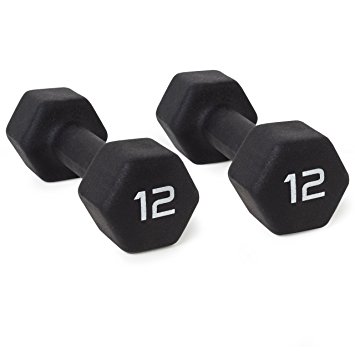 CAP Barbell Neoprene Coated Dumbbell Black Pair