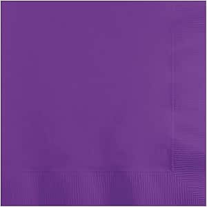 Creative Converting 3-Ply Amethyst Beverage Napkin, 5" x 5"