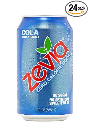 Zevia All Natural Soda, Cola 12-Ounce Cans (Pack of 24)