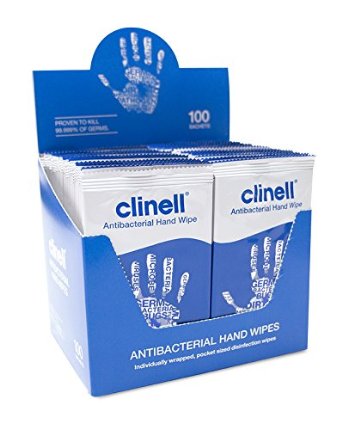 NRS Healthcare Healthcare Clinell Antibacterial Hand Wipes - 100 Sachets