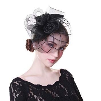 Fascinator Hat Mesh Flower Headwear – AWAYTR Tea Party Hats for Woman Mesh Derby Church Cap