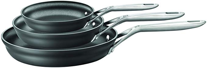 ZWILLING J.A. Henckels NN ZWILLING Motion Hard Anodized 3-pc Aluminum Nonstick Fry Pan Set, Black