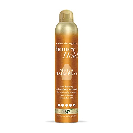 OGX Extra Strength   Honey Hold Mega Hairspray, 8 Ounce Bottle, Hair Spray Extra Hold