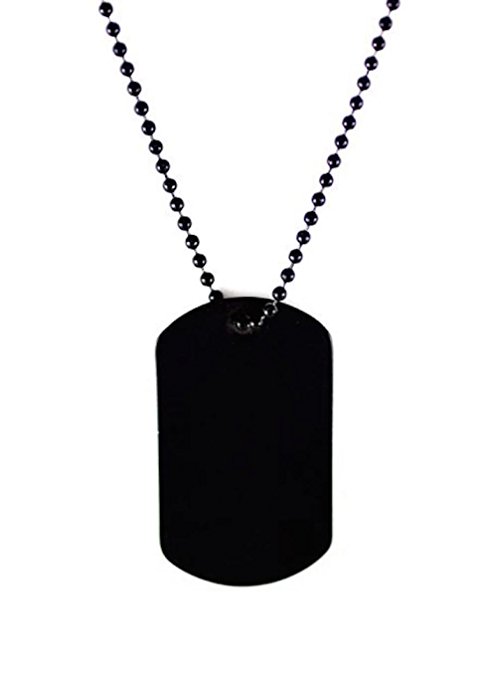 Special Ops Black Stainless Dog Tag Chain Necklace (USA Made)