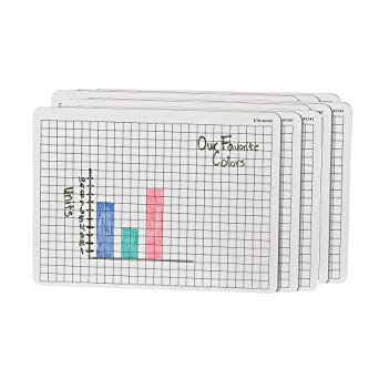 hand2mind Double-Sided Centimeter Grid, Graph Dry Erase Boards (Pack of 10)