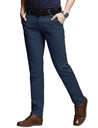 Match Men's Slim Tapered Stretchy Casual Pants #8105