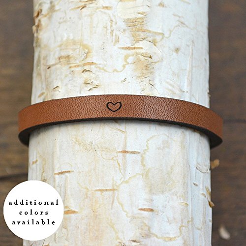 Heart - Adjustable Leather Bracelet - Laurel Denise