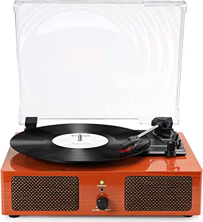 Record Player for Vinyl with Speakers Wireless Turntable for Records Vintage Portable LP Player with USB 3 Speed