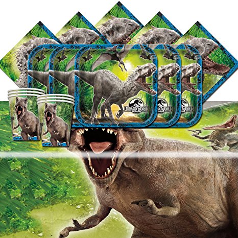 Party Showroom Jurassic World Complete Party Supplies Kit For 16