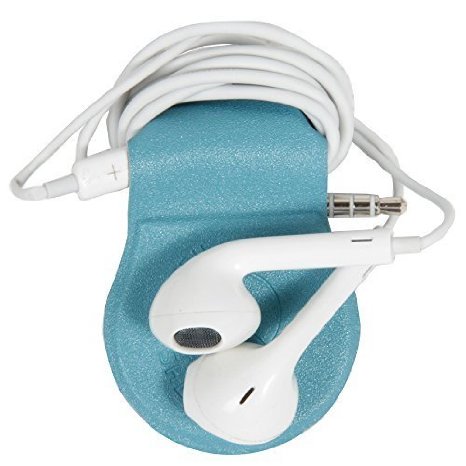 Hermitshell Headphone Wrap Magnetic Earphone In-ear Earbud Cord Organizer Clip for Bose AKG Audio-technica Jaybird Panasonic JVC Brainwavz Beats Apple Samsung Musicians Blue