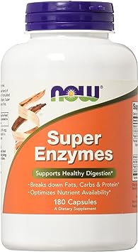 NOW Foods Super Enzymes, 180 Capsules