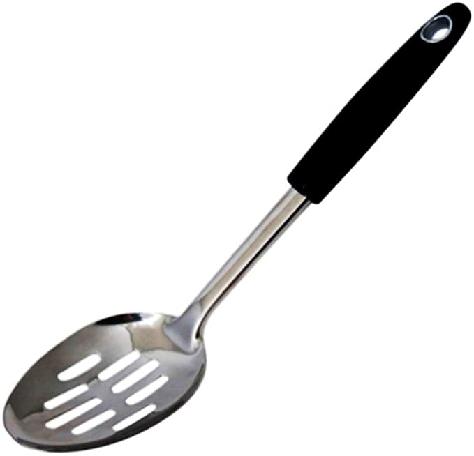 Select Stainless Steel Slotted Cooking and Serving Spoon, 12 Inch