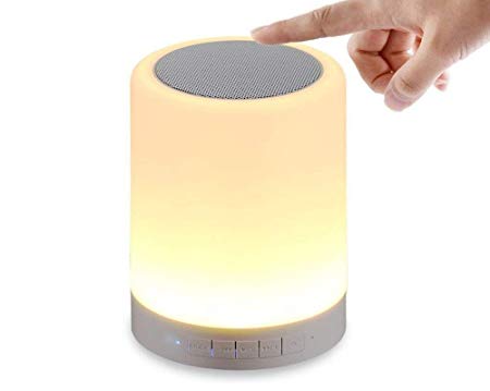 DEVCOOL LED Touch Lamp Bluetooth Speaker, Wireless HiFi Speaker Light, USB Rechargeable Portable with TWS for Party Festival Camping, Different Lighting Modes