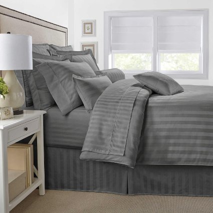 Bamboo 1800 Series Collection Goose Down Alternative Hypo Allergenic Comforter, Queen Size, Gray