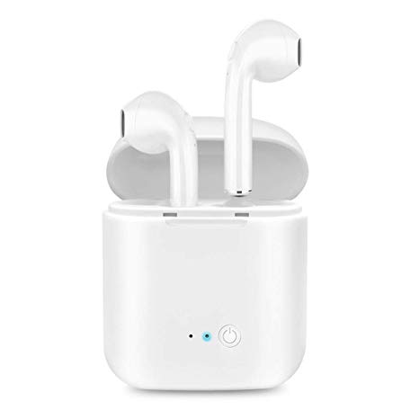 Wireless Earbuds Bluetooth Headphones Bluetooth Earphones Mini in-Ear Earphones Noise Cancelling Mini Sports Earbuds,Built-in Mic Charger Box and Supports All Bluetooth Devices White3