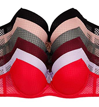 2ND DATE Women's Demi Cup Strapless Bras (Packs of 6)