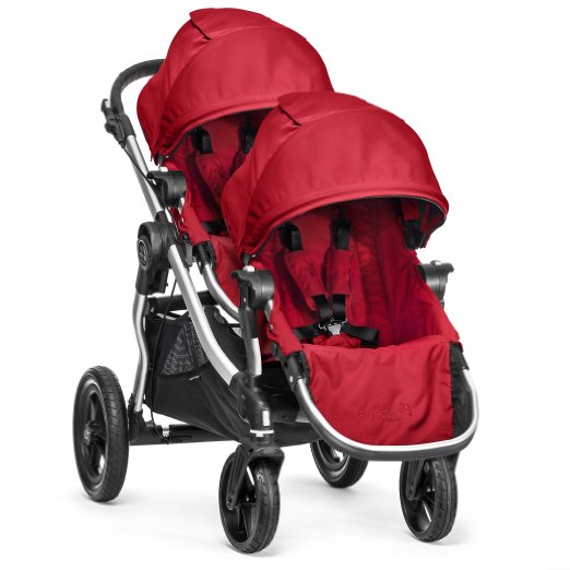 Baby Jogger City Select Double Stroller with Second Seat, Ruby