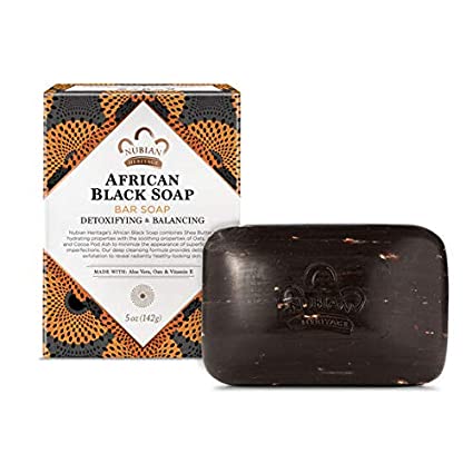 Nubian Heritage African Black Bar Soap with Oats and Aloe Vera,5 Ounce