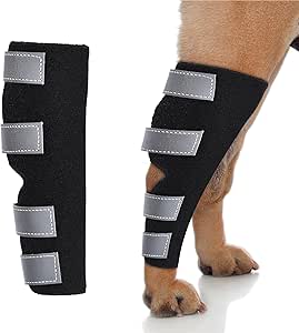 Dog Rear Leg Braces - Braces for Back Legs - Medium-Sized Dog Ankle and Small Dog Knee - Leg Sleeve, Hock and Ankle Support - Joint Wrap Compression Brace for ACL Tear - Canine Broken Leg Protector -