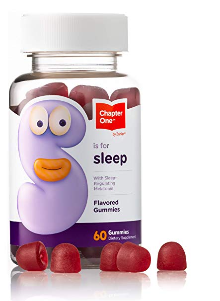 Chapter One Melatonin Gummies, Sleep Aid Gummy Supplement, Certified Kosher, 60 Flavored Gummies