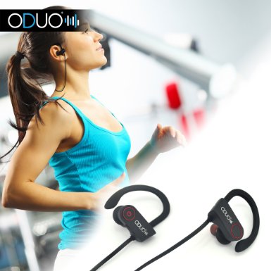 Oduo Wireless Bluetooth V4.1 Headphones with Built-In Microphone