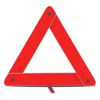 mAuto Emergency Warning Triangle Foldable Reflective Safety Sign Roadside Hazard Symbol w/Secure Base 1 PK