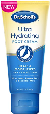 Dr. Scholl's Ultra Hydrating Foot Cream 3.5 oz, Lotion with 25% Urea for Dry Cracked Feet, Heals and Moisturizes for Healthy Feet