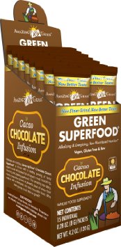 Amazing Grass Green Superfood Chocolate, Box Of 15 Individual Servings, 0.28 Ounces
