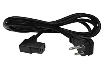 SF Cable, US Universal Right Angle Both Side Power Cord, IEC320 C13 to NEMA 5-15P (6 Feet)