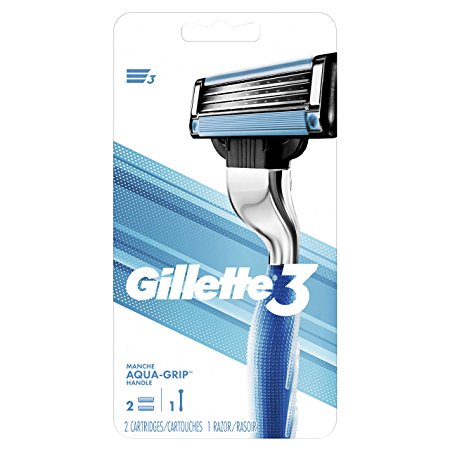 Gillette Gillette3 Men's Razor Handle with 2 Cartridges