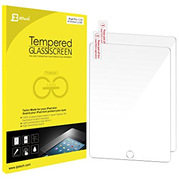 iPad Pro Screen Protector, JETech 2-Pack Premium Tempered Glass Screen Protector Film for new Apple iPad Pro 12.9" - 0902A