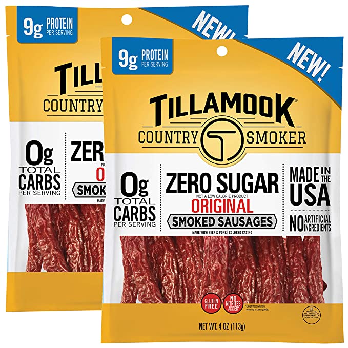 Tillamook Country Smoker Zero Sugar Original Smoked Sausages, 8 Ounces