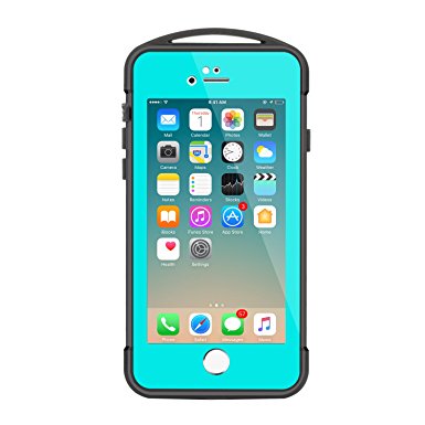 Waterproof Case for iPhone 7, Meritcase TPU iPhone 7 Full Body Shockproof Snowproof Dirtproof Sandproof Case for Swimming Diving Snorkeling (4.7inch, Aqua)
