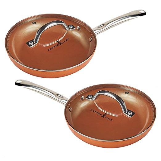 Copper Chef 10" Round Pan with Lid 2 Pack