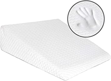 Milliard Bed Wedge Pillow with Memory Foam Top -Helps with Acid Reflux and Gerds, Reduce Neck and Back Pain, Snoring, and Respiratory Problems- Breathable and Washable Cover – 7.5 in