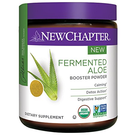 New Chapter Organic Aloe Powder – Fermented Aloe Booster Powder for Calming   Detox Action   Digestive Support – 45 Servings