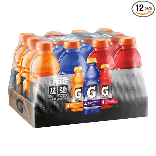 Gatorade Fierce Thirst Quencher Variety Pack, 20 Ounce Bottles (Pack of 12)