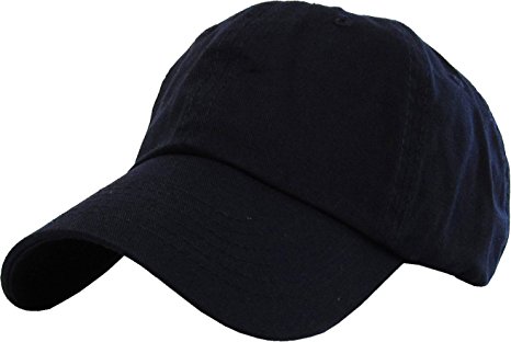 Classic Cotton Dad Hat Adjustable Plain Cap. Polo Style Low Profile (Unstructured)