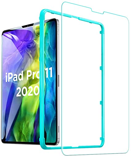 ESR Screen Protector for iPad Pro 11'' (2020/2018), [Free Installation Frame] [Scratch-Resistant] [9H Hardness] HD Clear Premium Tempered Glass Screen Protector, 1 Pack