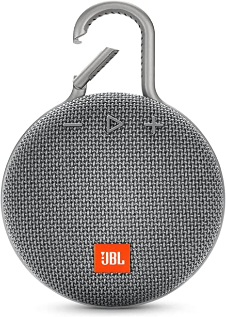 JBL Clip 3 Portable Waterproof Wireless Bluetooth Speaker with up to 10 Hours of Battery Life - Grey