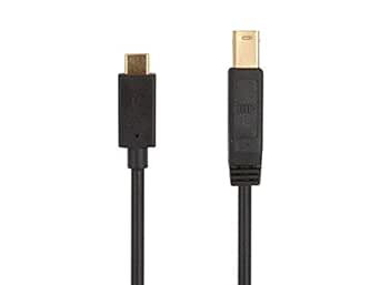 Monoprice USB 3.0 Type-C to Type-B Cable - For Data Transfer, 32AWG, 1.5 Feet, Black - Select Series