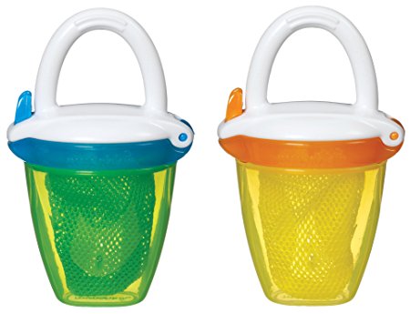 Munchkin Deluxe Fresh Food Feeder, Yellow/Green, 2 Count