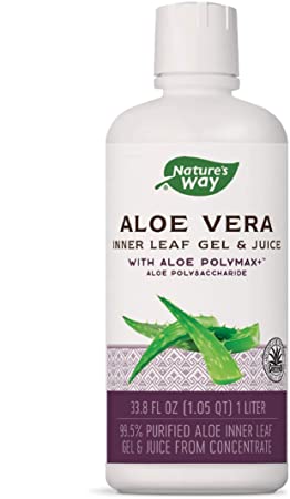 Nature's Way Aloe Vera Gel and Juice, 1 Liter (Packaging May Vary)