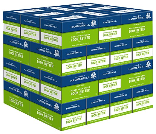 Hammermill Printer Paper, Color Copy Digital Copy Paper, 28lb, 8.5 x 11, Letter, 100 Bright 128,000 Sheets / 1 Pallet / 32 Cartons (102467P) Made In The USA