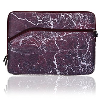 Cosmos Neoprene Protective Laptop Notebook Sleeve Case Bag for For All 13-inch Laptops-Macbook Pro 13''/Macbook Air 13''/Macbook Pro Retina Display 13'', Dark Red Marble Pattern