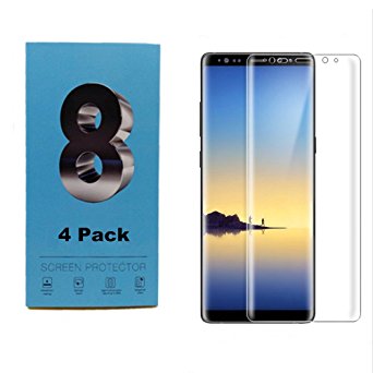 Galaxy Note 8 Screen Protector, [4 pack] [Full Coverage] [HD Clear] PET Soft Protective TPU Film For Samsung Galaxy Note 8