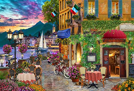 Vermont Christmas Company Inviting Italy Jigsaw Puzzle 100 Piece