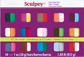 Polyform Sculpey III Polymer Clay Color Sampler, Multicolor