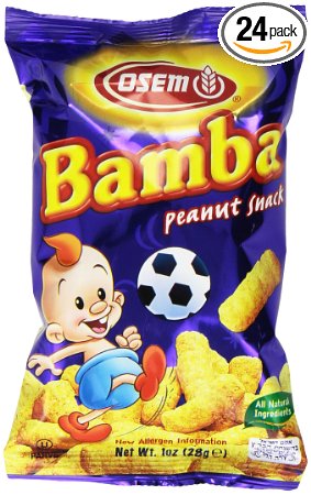 Osem Bamba Snack, Peanut, 1 Ounce (Pack of 24)